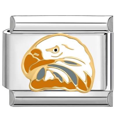 Quiges - Schakel - Bedel - 9mm - charms - Eagle - Geschikt voor - armband - Schakelarmband - italy bedels armband
