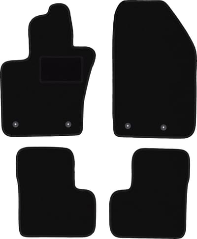 Zwarte velours vloermatten voor: Fiat 500X crossover (2014-2018)
