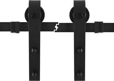 Schuifdeursysteem - Zwart - Staal verzinkt - GPF - GPF050A.61 Model A zwart 2 x 100 cm schuifdeurrail