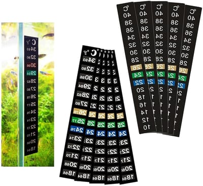 SolidKeus - Aquarium Watertemperatuurstickers, Set van 10 Stuks