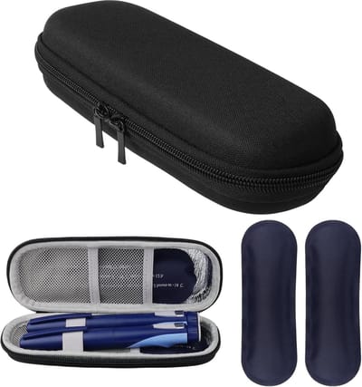 Insuline Cooler Travel Case met 2 Ice Pack - Diabetische Benodigdheden Opslag Reispakket .