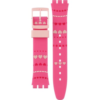 Swatch Plastic - Originals Medium (34mm) /Access/Solar/Musicall/Stop - G/SK/SL/SR/SS/SO28 AGP160 Coeur De Manège Horlogeband