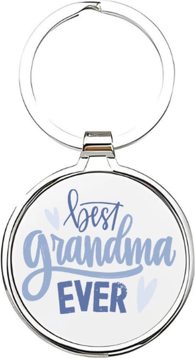 Akyol - Best grandma ever Sleutelhanger - oma - De liefste oma - Oma sleutelhanger - grootmoeder sleutelhanger - Sleutelhanger voor oma - Familie sleutelhanger - verjaardagscadeautje - cadeau voor oma - grandmother - Bebbe - 4 x 7,5 CM