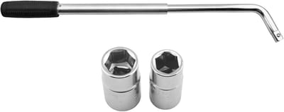 Wielmoersleutel - Kruissleutel Bandenwissel - Band Wisselen - Verlengde Hefboomarm - 38-50 cm - Zilver