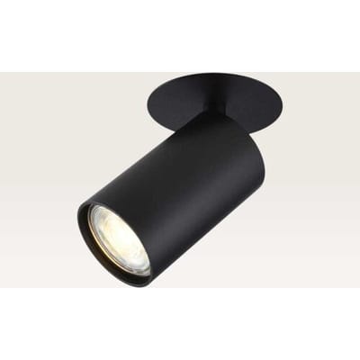 LUSENZ Plafondspot Carden nero - Diameter 56mm - Cilinder - GU10-fitting - IP20 voor binnen - Zwart - Met doorlusbedrading
