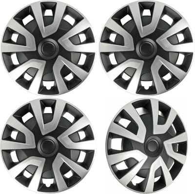 Autostyle BOLLE wieldoppen 15 inch Revo Van Zilver/Zwart voor bestelwagens en campers met bolle velgen. Set a 4 stuks