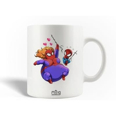 Mug - Spider Man - Céramique - 30cl - Compatible lave-vaisselle - Blanc
