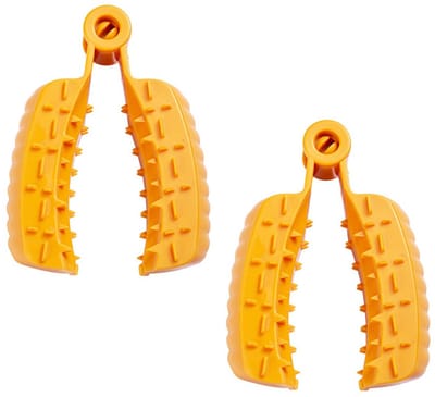 2 stuks snijbestendige handbeschermers - Keukenveilig heidssnijder - Snijgereedschap - Groenterasp - Vinger beschermer - Vinger beschermer - Voor snijden - Voedsel beschermer - Geschikt voor thuisrestaurants, koken in de keuken - Oranje