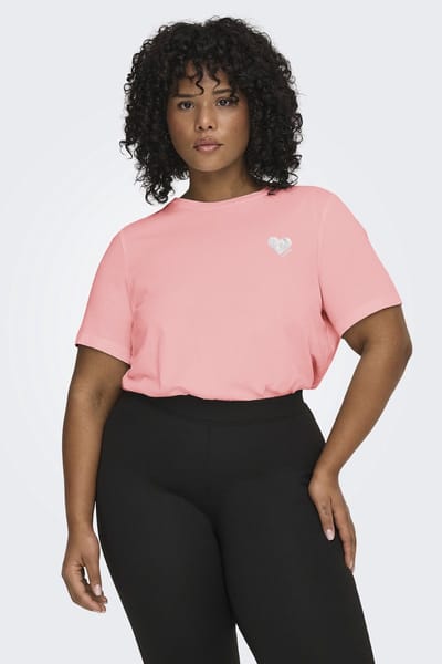 ONLY CARMAKOMA - CARKITA LIFE S/S LOGO TOP JRS NOOS - Meisjes - T-shirts