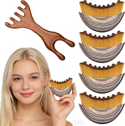 Lymfedrainage borstels voor gezicht, 4-delige set voor kaak- en gezichtsvorming, ergonomisch ontwerp voor massage en opslag, ideaal voor huidverjonging en gezichtscontouren