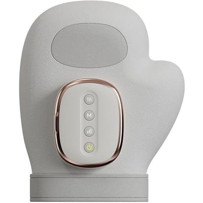 Elektrische Handmassager Luchtkussen Compressie Warme Verwarming Draadloze Handschoen Massager Toepassing voor Handpalm Vinger Ontspanning Cadeau white