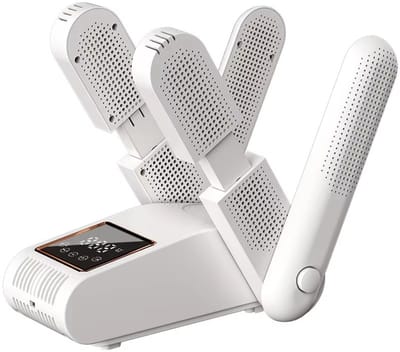 Schoenendroger Wit - 2 Paar - Schoenverfrisser - Schoendroger - Electrische Schoenendroger - Schoenverwarmer - Schoendrogers - Ozone - Schoen droger - Geurvreter voor schoenen - Droog en fris