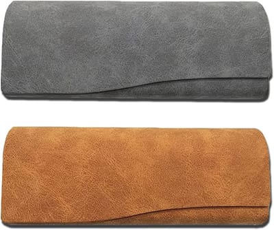 Duurzame Hardleren Brilhoes met Magnetische Sluiting en Zachte Binnenvoering - Geschikt voor Myopie, Zonnebrillen en Leesbrillen - Bruin, One Size, Perfect voor Dames, Heren en Kinderen