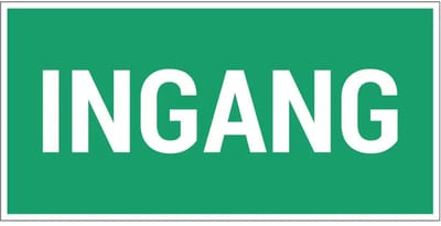 Ingang nooduitgang bord | gecoat dibond materiaal | 20 x 10 cm