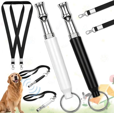 2 Stuks Ultrasone Fluit voor Honden, Verstelbare Frequentie Fluit, Hondenfluit voor Training en Stoppen met Blaffen van Alle Rassen
