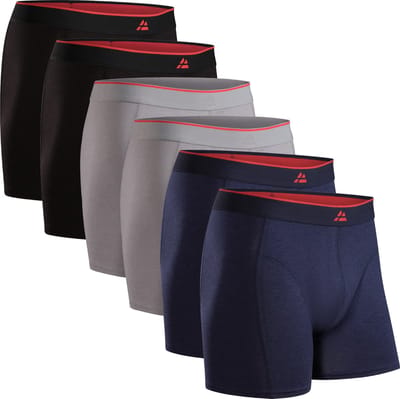 DANISH ENDURANCE Bamboe Boxershorts - Comfortabel Ademend Ondergoed - Heren - 6 paar - M
