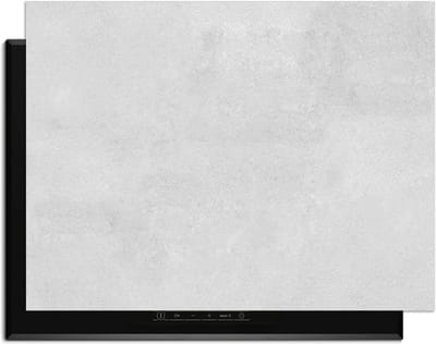 KitchenArt - Smooth Concrete - Inductie Beschermer - 81x52 cm - Kookplaat Beschermer - Luxe Afdekplaat Inductieplaat - Anti-slip & Oprolbaar - Beschermmat Inductiekookplaat