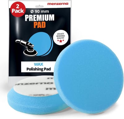 Premium Wax Pad Polijstspons - 95 mm - Blauw - 2 Stuks + 1 Nitril Handschoen