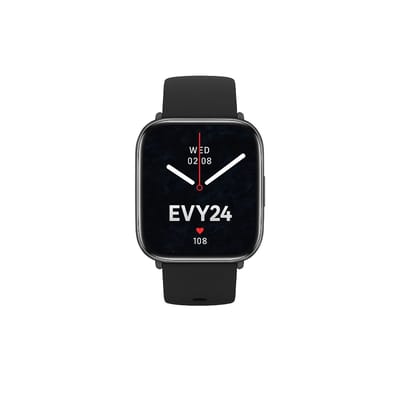 Evy24 Smartwatch - Premium Smartwatch - Sporthorloge - Smartwatch Heren en Dames - BT Bellen - Activity Tracker - Gezondheidsmonitor - Stappenteller - Siliconen en Rvs band - Zwart