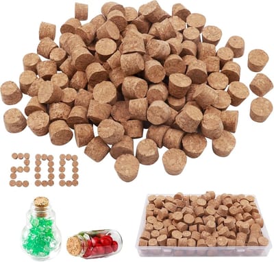 Kurk voor knutselen, conische kurkstoppen, 11 mm spitse kurken met opbergdoos voor reageerbuisjes, flessen, decoraties, medicijnkurken, wensflessen