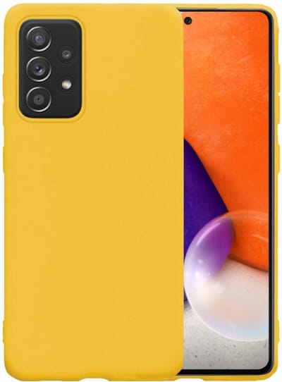 Hoesje - Geschikt voor Samsung Galaxy A72 - Sterk & Shockproof - Hoes Cover - Siliconen Case - Telefoonhoesjes - Geel