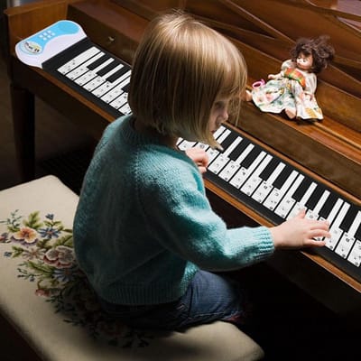 Piano Toetsenbord Stickers - Kleur Noten - Muziek Leren - Transparant PVC - 61/88 Toetsen - Zwart