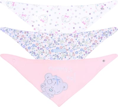3x Abrikooswit slabbetje met teddybeer