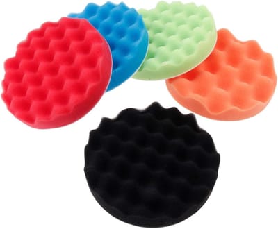 Polijstpads Set - Schuurschijven Set - Auto Oppervlakken Herstellen - Herbruikbaar en Wasbaar - 15 en 18 cm - Multicolor