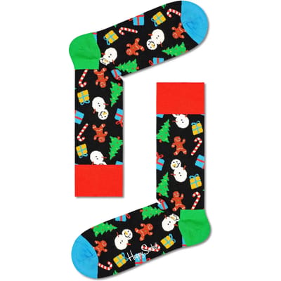 Happy Socks Dames / Heren Sokken Big Dot Snowman Giftbox Kerstsokken 2-Pack - Maat 41-46