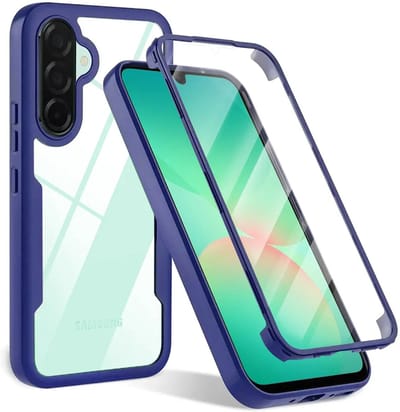 Hoesje geschikt voor Samsung Galaxy A26 - Techsuit ColorVerse 360 Case met Screenprotector - Blauw
