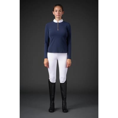 Paardrijpoloshirt met lange mouwen voor vrouwen Catago Vinica