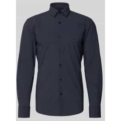 Slim fit zakelijk overhemd met all-over motief Model 'HANK'