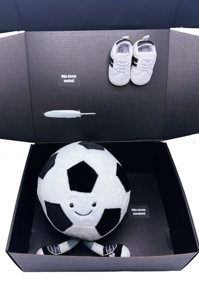 Kraamcadeau, mijn eerste voelbal, kraamcadeau jongen, kraamcadeau meisje - meer kleuren mogelijk - pluche voetbal XL - kan ook rechtstreeks als cadeau worden verstuurd