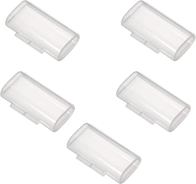Batterij Opbergdozen - Batterij Houders - Batterijen Organiseren - Voorkomt Rollen - 5 Stuks 47mm - Transparant