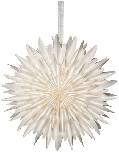 Star Trading Grote witte papieren ster 'Winter', 3-laags, decoratieve vouw, Ø 60cm