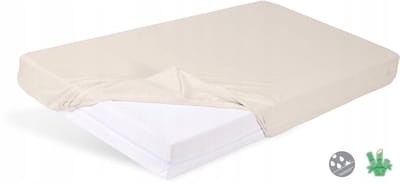 Waterdichte matrashoes Bamboe 90x200x20 beige