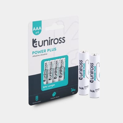 Uniross LR03 AAA Power Plus Alkaline Battery Pack 4