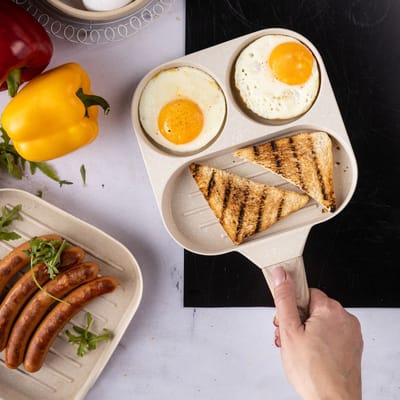 Klausberg 7818 - pan voor Eieren - burgers - pannenkoeken - Creme - Anti-aanbakpan