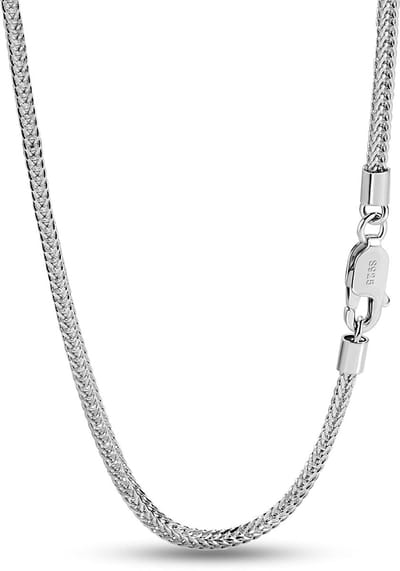 Fijne Cubaanse ketting, chopin, breedte 2 mm, 925 sterling zilver, Cubaanse ketting, fijne mazen, rock, punk, hiphop, slang, sieradencadeau, feest, verjaardag, voor heren en dames
