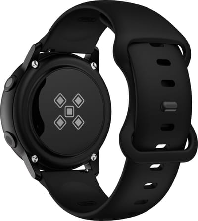 Siliconen bandje - geschikt voor Garmin Venu (2 Plus) / Venu SQ (2) / Vivomove (Style - Sport) / Vivoactive 3 / 5 / 6 / Forerunner 55 / 165 / 245 / 645 / 570 - 42mm - zwart