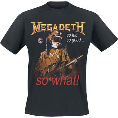 Megadeth T-shirt - So What Vintage Tracklist - S tot XXL - voor Mannen - zwart