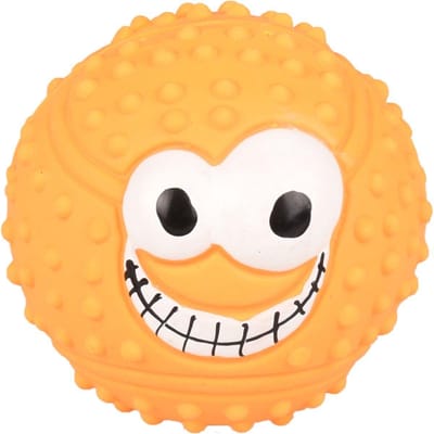 Hondenspeelgoed latex pila tennisbal - Oranje - 7.5 cm