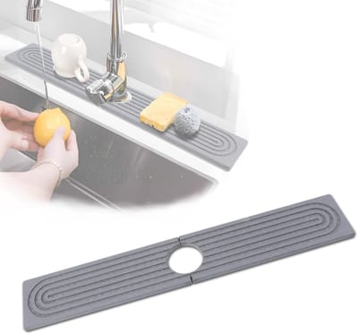 Dailygoods- Spatbescherming extra lang 61 cm - Diatomeeënkraanmat - Sneldrogend - Super absorberend - Gootsteenmat - Betaalbaar en comfortabel