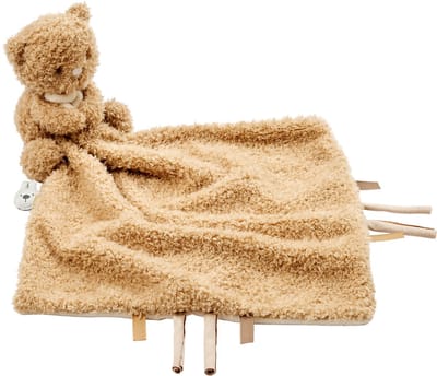 Nattou TEDDY Baby Knuffeldoekje met Knuffel - 27 x 27 cm - Doudou Beer - Baby Cadeau - Beige