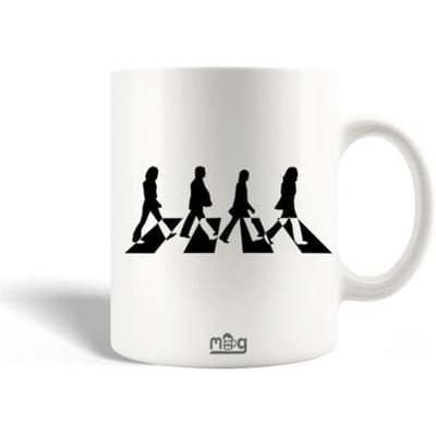 Mug en Céramique The Beatles Groupe Musical Affiche Noir Et Blanc Marche
