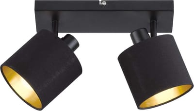 Verlichting Spotbalk - Metaal, Mat Zwart/Goudkleurig - Modern en Stijlvol Design