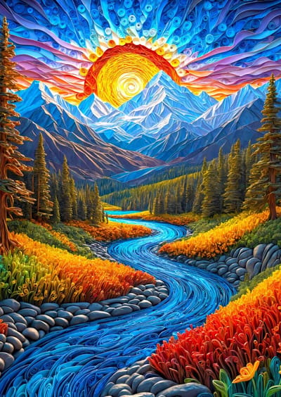 Enjoy Puzzle legpuzzel Sunrise Landscape - 1000 stukjes puzzelplezier.