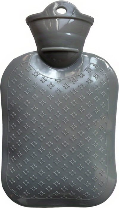 Livano Warmwaterzak - Warmtekussen - Warmwaterkruik - Warmtekruik - Knuffel - Kruik - Bag - Met Hoes - Grijs - 500ML