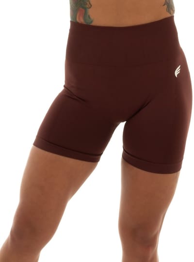 Squatproof Dames Sportshort – High Waist & Shaping – Naadloos & Ademend – Pulse Short voor Fitness, Yoga, Pilates (Bordeaux)