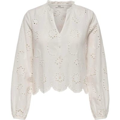 JDY - JDYDITTE L/S EMBRODERIE SHORT SHIRT WVN - Dames - Blouses
